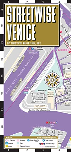 Streetwise Venice Map - Laminated City Center Street Map of Venice, Italy (Michelin Streetwise Maps)