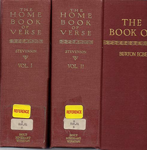 The Home Book Verse, American and English, 1580-1920: With an Appendix Containing a Few Well-Known Poems in Other Languages