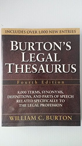 Burton's Legal Thesaurus, Fourth Edition