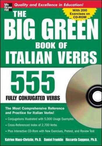The Big Green Book of Italian Verbs (Book w/CD-ROM): 555 Fully Conjugated Verbs