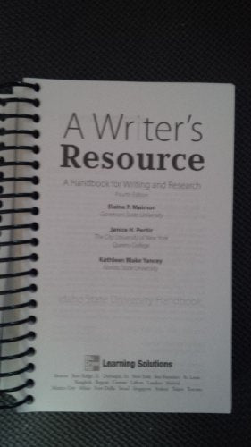A Writer's Resource (spiral) - Student Edition