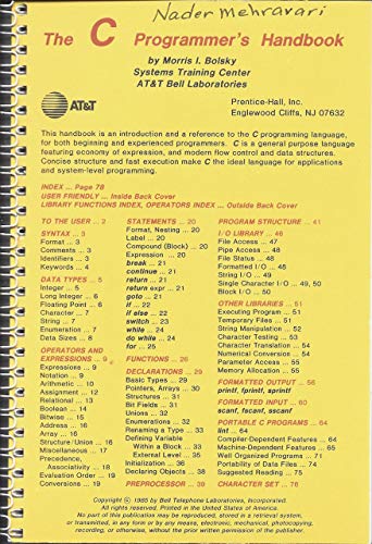The C Programmer's Handbook