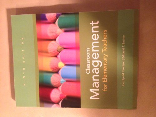 Cover of Classroom Management for Elementary Teachers (9th Edition) by Evertson, Carolyn M., paperback Book
