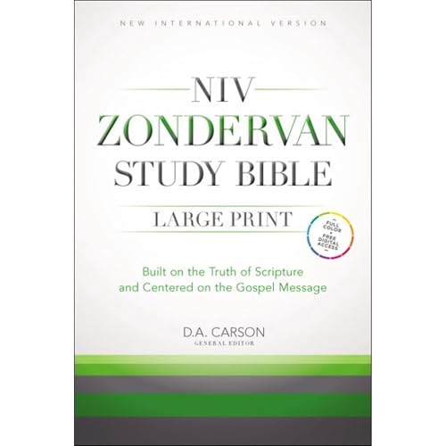 NIV Zondervan Study Bible, Large Print, Hardcover: Built on the Truth of Scripture and Centered on the Gospel Message