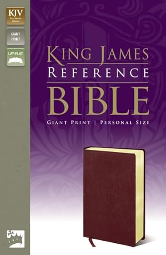 KJV, Reference Bible, Giant Print, Personal Size, Bonded Leather, Burgundy, Red Letter Edition (King James Reference Line)