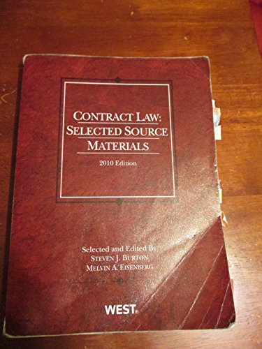 Contract Law: Selected Source Materials (Selected Statutes)