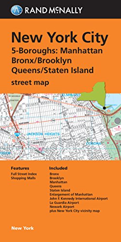 Rand McNally, New York City 5-Boroughs: Manhattan, Bronx/brooklyn, Queens/Staten Island Street Map