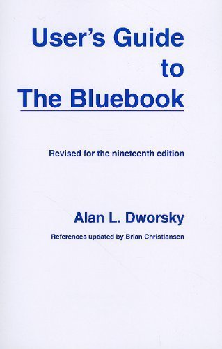 User's Guide to the Bluebook