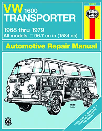 Volkswagen VW 1600 Baywindow Transporter 1584cc (68-79) Haynes Repair Manual