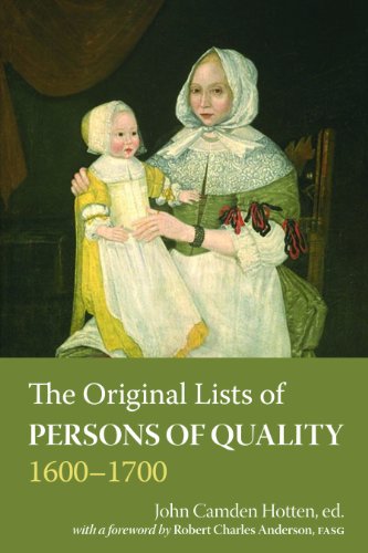 The Original Lists of Persons of Quality, 1600-1700