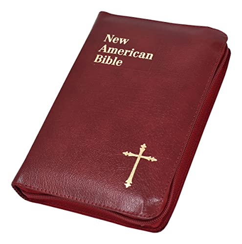 New American Bible: St Joseph Edition Burgundy Bonded Leather With a Zipper Close