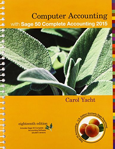 Computer Accounting with Sage 50 Complete Accounting Student CD-ROM