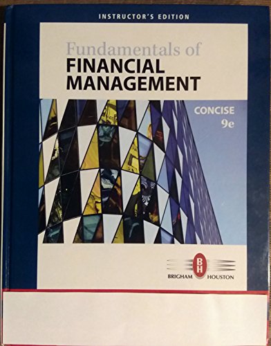 FUNDAMENTALS OF FINANCIAL MANAGEMENT CONCISE 9TH.ED. I.E.