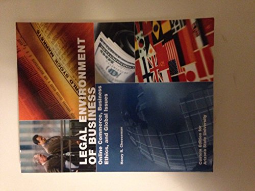 Cover of Legal Environment of Business Online Commerce, Business Ethics, and Global Issues 8th Edition (9781323157954) by Henry R. Cheeseman, paperback Book