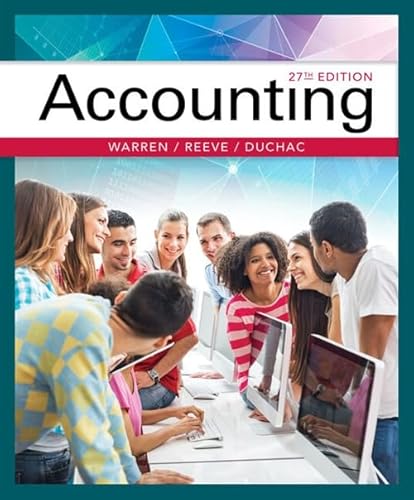 Working Papers, Chapters 1-17 for Warren/Reeve/Duchac’s Accounting, 27th and Financial Accounting, 15th