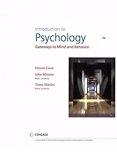 INTRO.TO PSYCHOLOGY:GATEWAYS...(LOOSE)