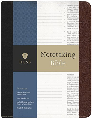 Holy Bible: Holman Christian Standard Notetaking, Black/Brown Bonded Leather