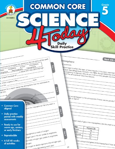 Carson Dellosa Common Core Science 4 Today 5th Grade Workbook, 40 Weeks of Reproducible Activities, Daily Skills Practice, Weekly Assessments, Classroom or Homeschool Curriculum (Common Core 4 Today)