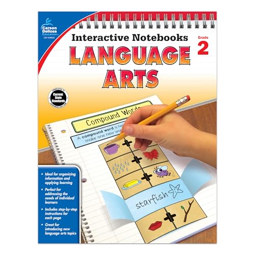 Carson Dellosa | Language Arts Interactive Notebook | 2nd Grade, 96pgs