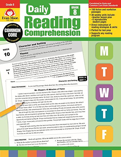 Daily Reading Compreneshion, Grade 8 (Daily Reading Comprehension)