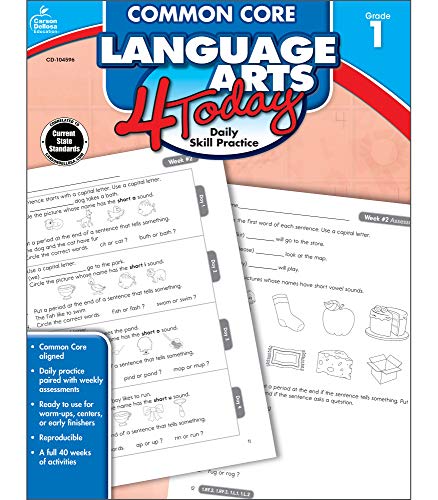 Carson Dellosa | Common Core Language Arts 4 Today Workbook | 1st Grade, 96pgs