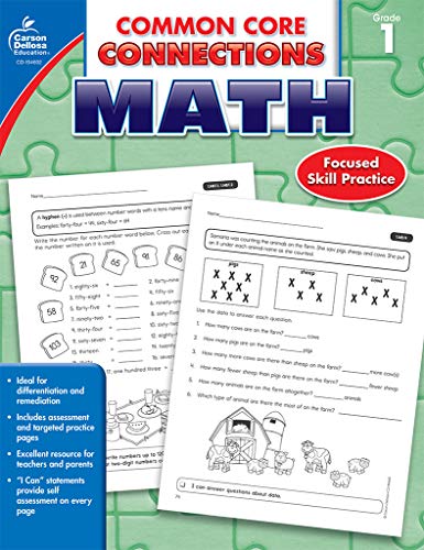 Carson Dellosa | Common Core Connections Math Workbook | 1st Grade, 96pgs