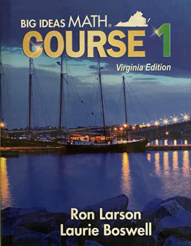 Big Ideas Math, Course 1 Virginia Edition, c. 2019 9781635980967, 1635980968