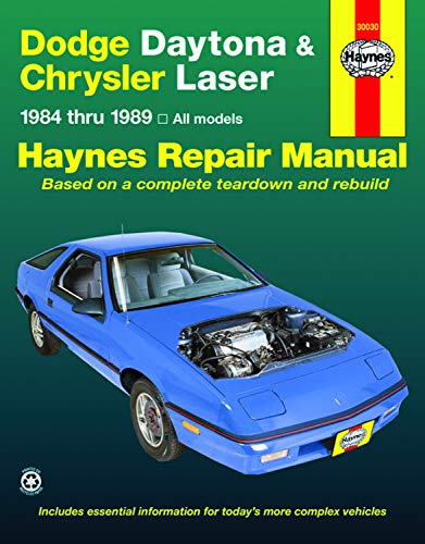 Dodge Daytona & Chrysler Laser 2.2 & 2.5 litre (84-89) Haynes Repair Manual