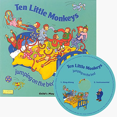 Child's Play Books Ten Little Monkeys, Classic Books with Holes, Book with CD