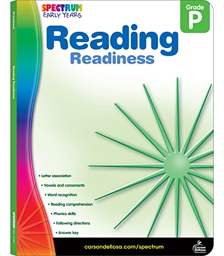Spectrum Reading Readiness Preschool Workbooks, Phonics, Alphabet Letters & Sounds, Sight Words, and Guided Reading Preschool Learning Activities, Classroom or Homeschool Curriculum (Early Years)