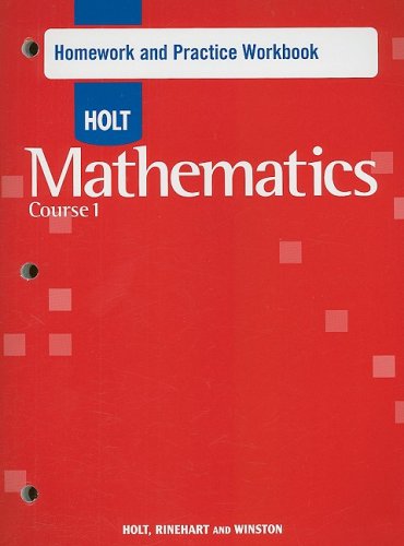Holt Mathematics Course 1 Homework and Practice