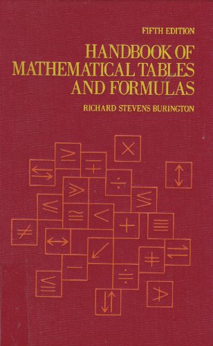 Handbook of Mathematical Tables and Formulas