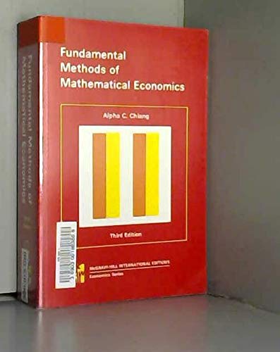Fundamental Methods of Mathematical Economics
