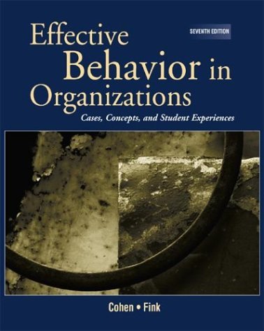 Effective Behavior in Organizations