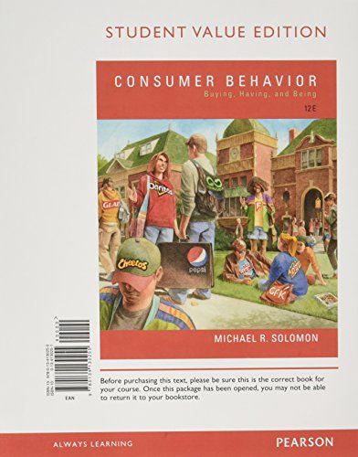 Consumer Behavior: Buying, Having, and Being, Student Value Edition
