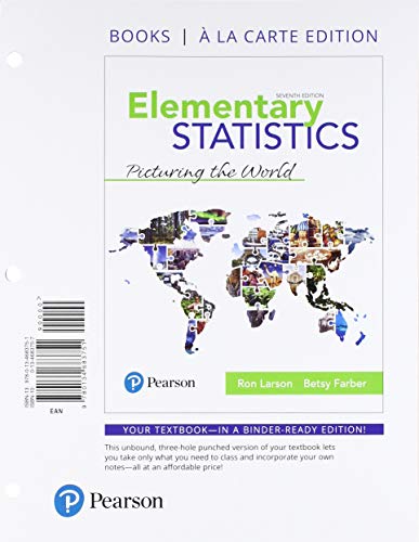 Elementary Statistics: Picturing the World