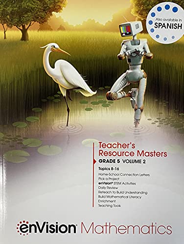 enVision Mathematics, Teacher's Resource Masters, Grade 5 Volume 2, c. 2020, 9780134954219, 0134954211