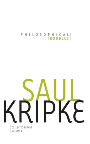 PHILOSOPHICAL TROUBLES VOLUME 1