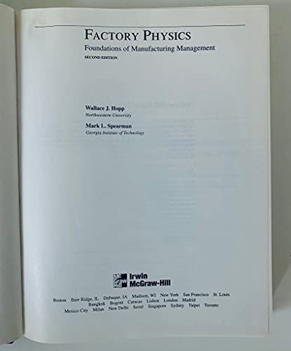 Factory Physics Second Edition