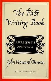 First Writing Book an English Translation and Facsimile
