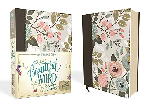 NIV, Beautiful Word Bible, Cloth over Board, Multi-color Floral: 500 Full-Color Illustrated Verses