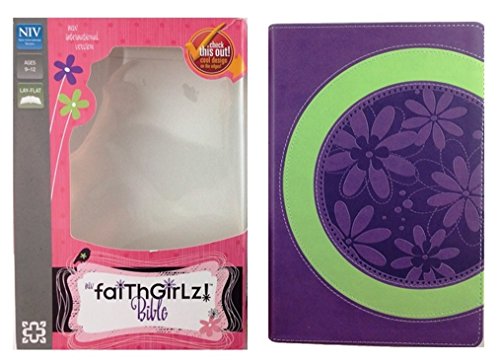 NIV, Faithgirlz! Bible: Revised Edition, Leathersoft, Purple/Green