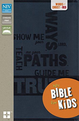 NIV, Bible for Kids, Leathersoft, Navy, Red Letter