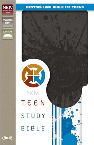NKJV, Teen Study Bible, Leathersoft, Gray