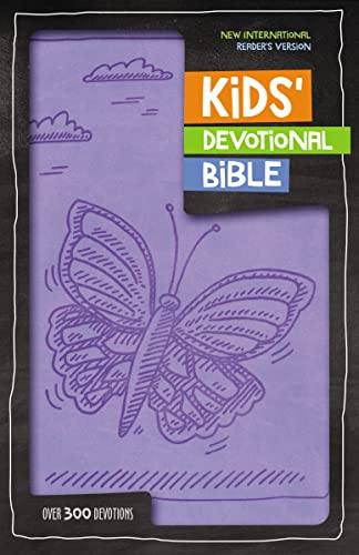 NIrV, Kids' Devotional Bible, Leathersoft, Lavender: Over 300 Devotions