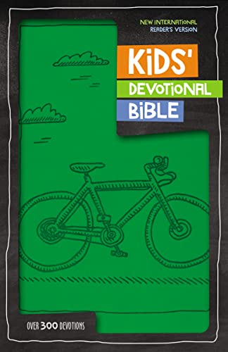 NIrV, Kids' Devotional Bible, Leathersoft, Green: Over 300 Devotions