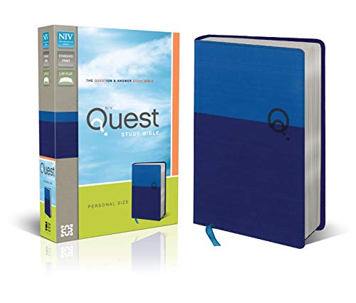 NIV, Quest Study Bible, Personal Size, Leathersoft, Blue: The Question and Answer Bible