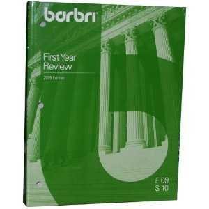 Barbri First Year Review (Edition for Fall 2010 - Spring 2011) (Civil Procedure, Constitutional Law, Contracts and Sales, Criminal Law, Personal ... (Follow Each Subject), F10S11) (2010-05-03)