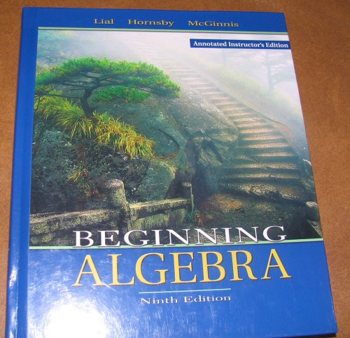 Beginning Algebra (Annotated Instructor's Edition)