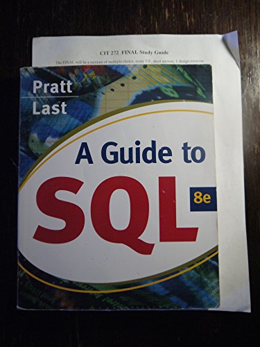 A Guide to SQL (Available Titles Skills Assessment Manager (SAM) - Office 2010)
